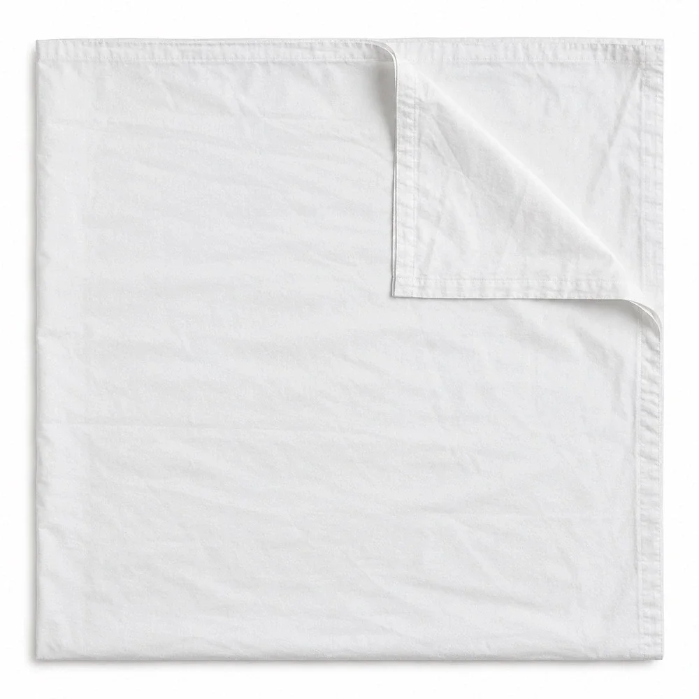 The Company Store Legends Hotel Full Size White Supima Cotton Percale Flat Sheet